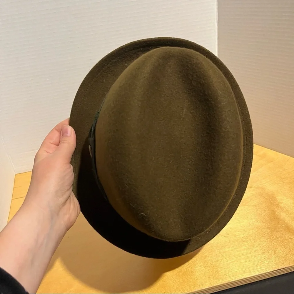 Stetson Trilby 100% Wool Fedora Hat size Medium Serpent Made In USA